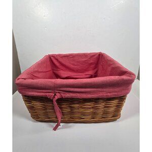 Pottery Barn Kids Sabrina Large Wicker Storage Basket Brown with Liner